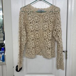 Cream Pearled CoverUp